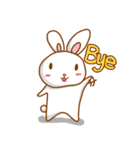 black and white cute bunny（個別スタンプ：8）