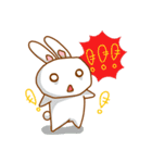 black and white cute bunny（個別スタンプ：9）