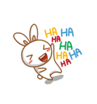 black and white cute bunny（個別スタンプ：17）