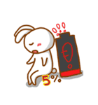 black and white cute bunny（個別スタンプ：23）