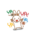 black and white cute bunny（個別スタンプ：25）
