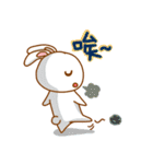 black and white cute bunny（個別スタンプ：40）
