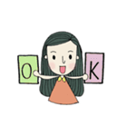 Olive-Green Seaweed Girl（個別スタンプ：21）