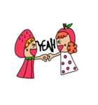 Apple and Strawberry girls（個別スタンプ：3）