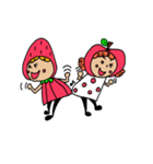Apple and Strawberry girls（個別スタンプ：13）
