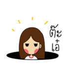 girl with cat（個別スタンプ：1）