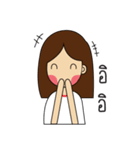 girl with cat（個別スタンプ：3）
