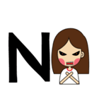 girl with cat（個別スタンプ：7）