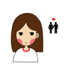 girl with cat（個別スタンプ：8）