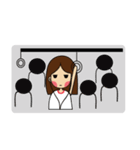 girl with cat（個別スタンプ：11）