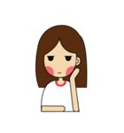 girl with cat（個別スタンプ：20）