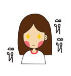 girl with cat（個別スタンプ：28）