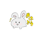 ミニウサさんとミニネコさん（個別スタンプ：1）