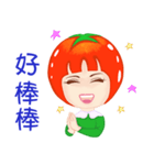 Tomato playful girl ( 4 )（個別スタンプ：3）