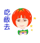 Tomato playful girl ( 4 )（個別スタンプ：15）