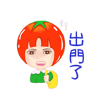 Tomato playful girl ( 4 )（個別スタンプ：22）