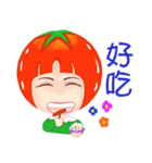 Tomato playful girl ( 4 )（個別スタンプ：23）