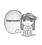 Miss Depressive T. Silent Illness (Eng)（個別スタンプ：12）