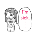 Miss Depressive T. Silent Illness (Eng)（個別スタンプ：15）