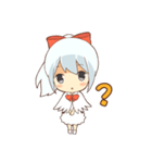 white crane girl（個別スタンプ：7）