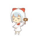 white crane girl（個別スタンプ：16）