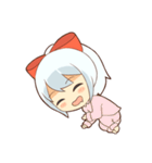 white crane girl（個別スタンプ：17）
