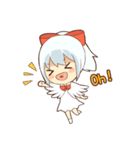 white crane girl（個別スタンプ：18）