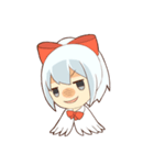 white crane girl（個別スタンプ：34）
