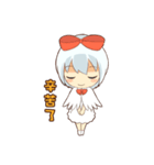 white crane girl（個別スタンプ：35）