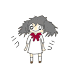 女の子と変な生き物たち（個別スタンプ：2）