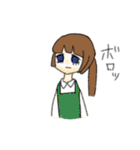 女の子と変な生き物たち（個別スタンプ：8）