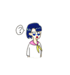 女の子と変な生き物たち（個別スタンプ：10）
