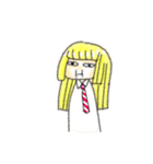 女の子と変な生き物たち（個別スタンプ：15）