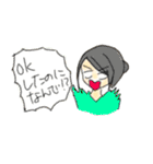 女の子と変な生き物たち（個別スタンプ：16）