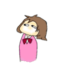 女の子と変な生き物たち（個別スタンプ：17）