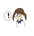 女の子と変な生き物たち（個別スタンプ：22）