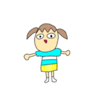 女の子と変な生き物たち（個別スタンプ：32）