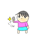 女の子と変な生き物たち（個別スタンプ：37）