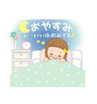 前髪短めおだんごVer.  ナチュラルスタンプ（個別スタンプ：36）