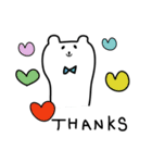 白いクマたち1（個別スタンプ：16）