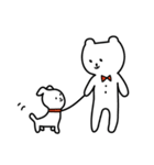 白いクマたち1（個別スタンプ：35）
