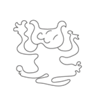 白いネコはネコなのか？（個別スタンプ：4）