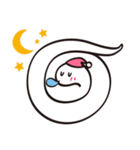 幸せを呼ぶ白ヘビちゃん（個別スタンプ：12）