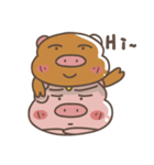 "Hiccup ＆ Oink" pigs (english version)（個別スタンプ：1）