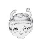 うちゅうじん(えんぴつ)（個別スタンプ：2）
