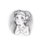 うちゅうじん(えんぴつ)（個別スタンプ：15）