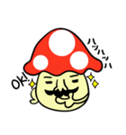 ブサカワきのこファミリー（個別スタンプ：6）