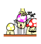 ブサカワきのこファミリー（個別スタンプ：34）