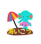 Summer vacation of the elephant（個別スタンプ：18）