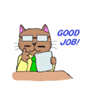 サラリーマン猫ろしかわさん（個別スタンプ：1）